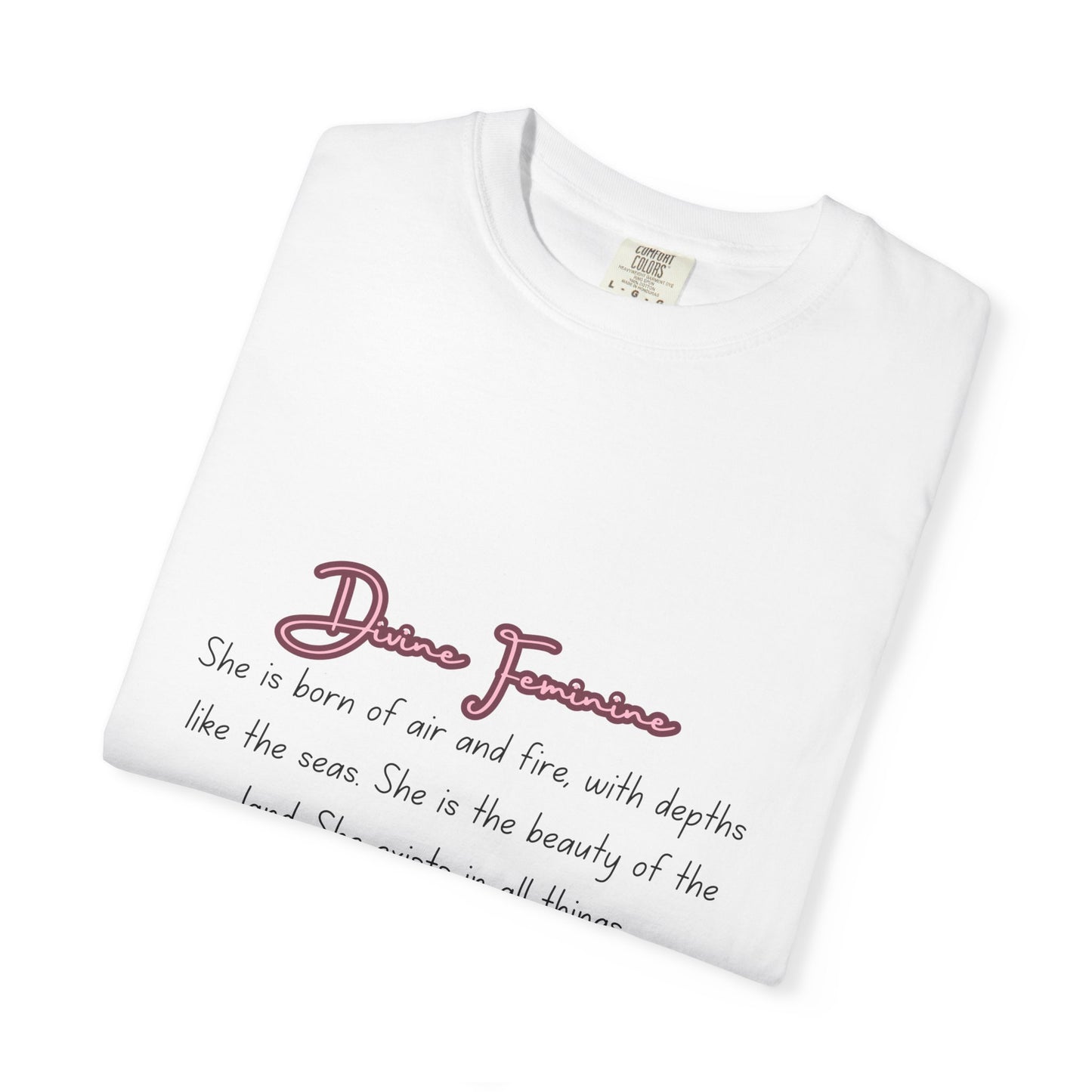 Divine Feminine, Born of Air and Fire White Tee for Women