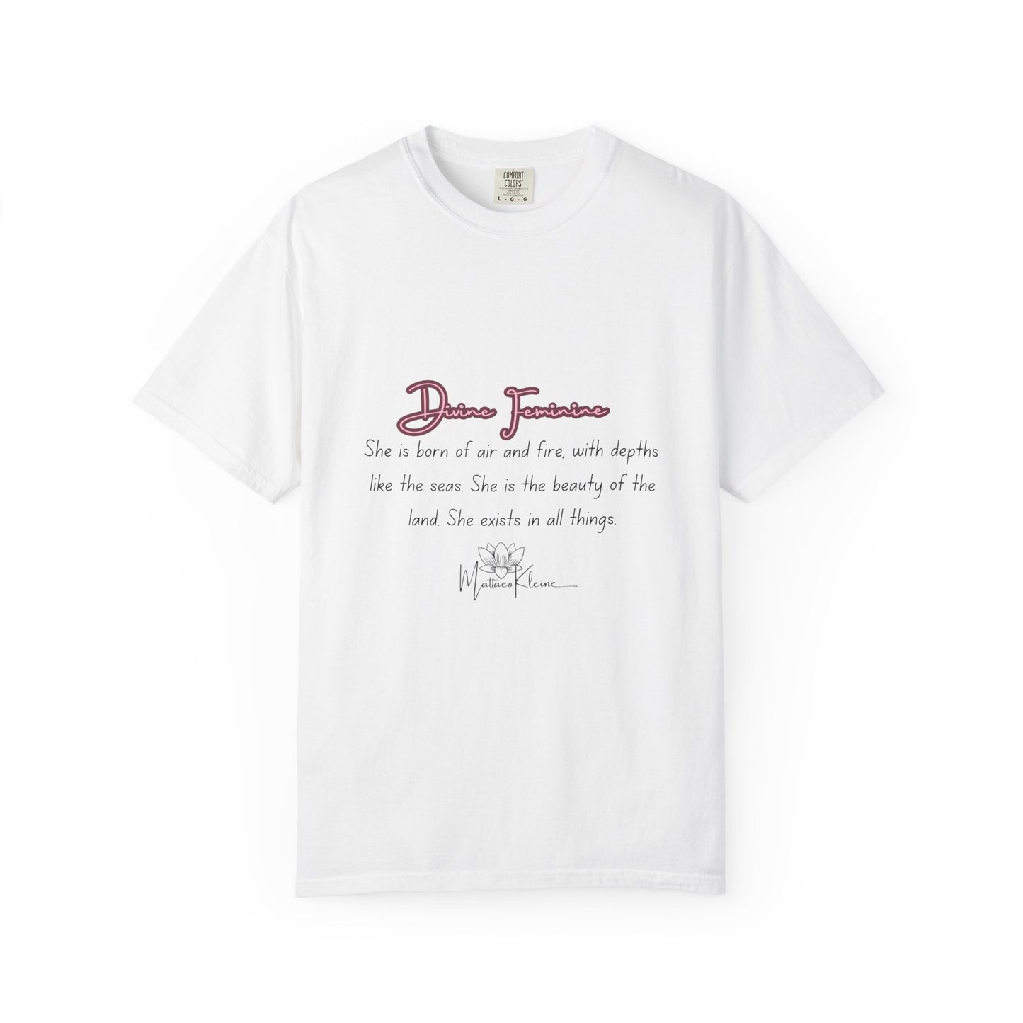 Divine Feminine, Born of Air and Fire White Tee for Women