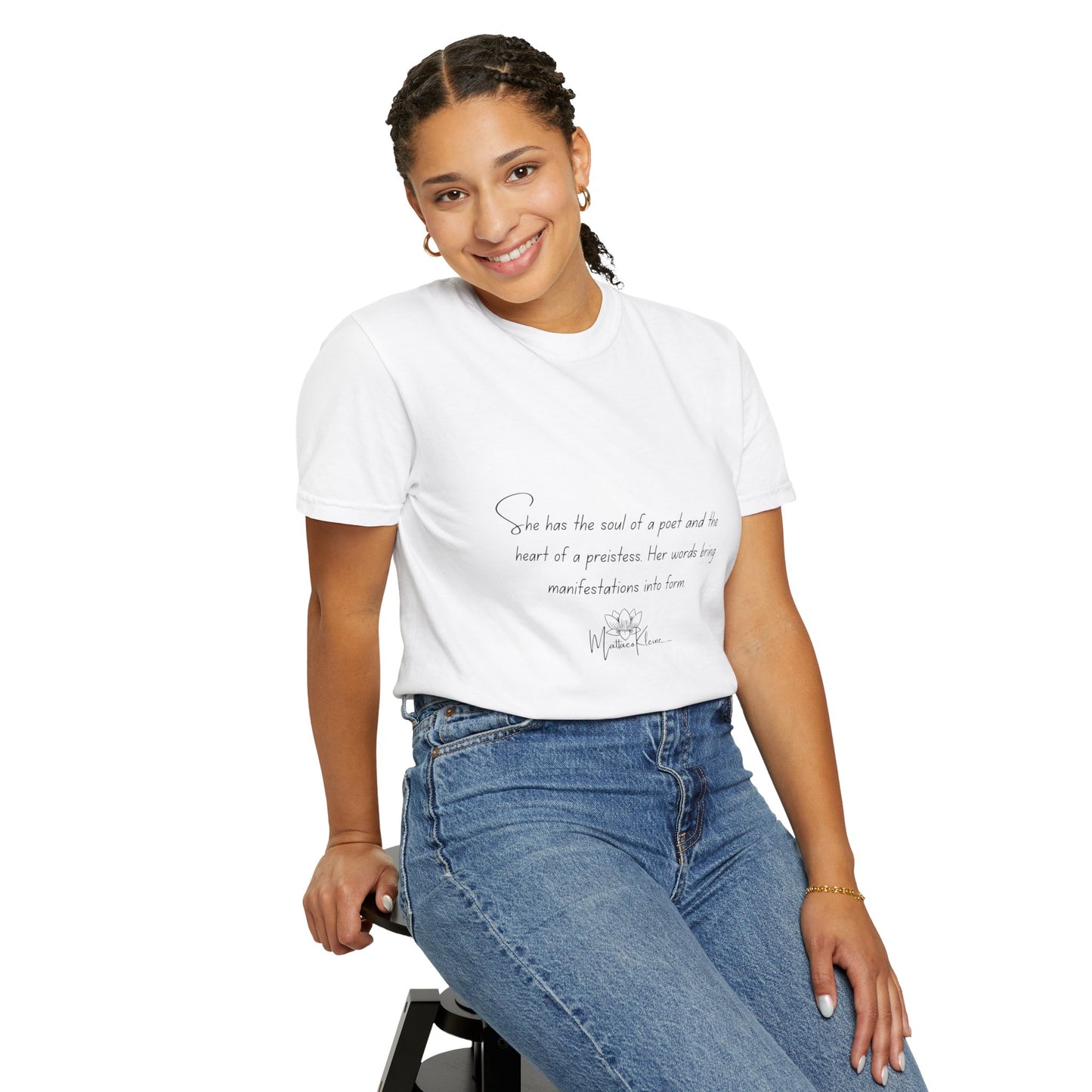 Soul of a Poet, Heart of a Priestess White Tee for Women