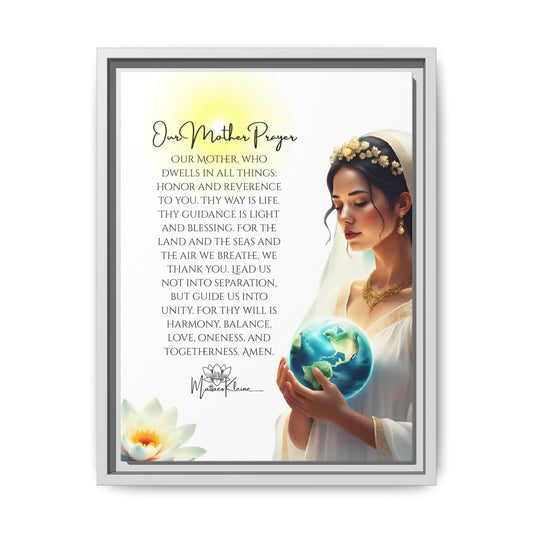 Our Mother Prayer 12 x 16 Art Framed Matte Canvas