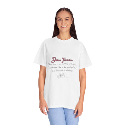 Divine Feminine, Born of Air and Fire White Tee for Women