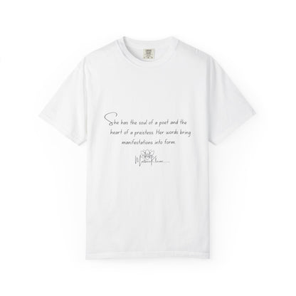 Soul of a Poet, Heart of a Priestess White Tee for Women