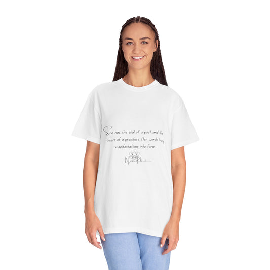 Soul of a Poet, Heart of a Priestess White Tee for Women