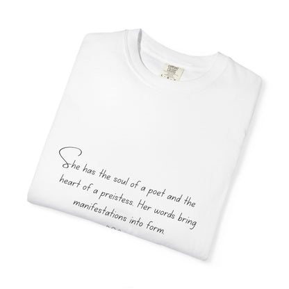Soul of a Poet, Heart of a Priestess White Tee for Women