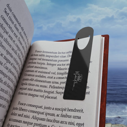Elegant Lotus Black Bookmark