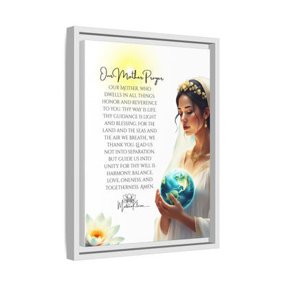 Our Mother Prayer 12 x 16 Art Framed Matte Canvas