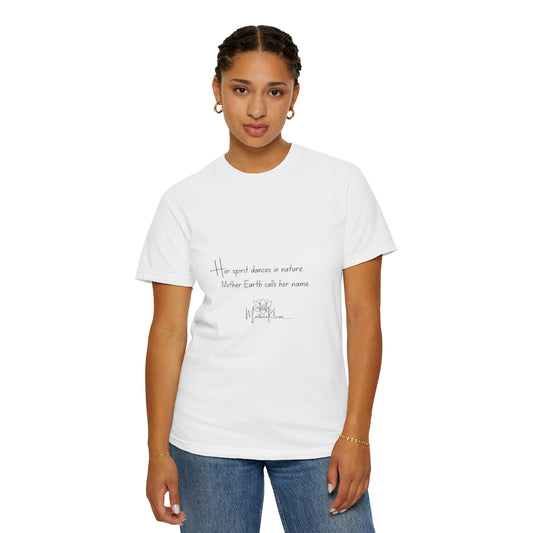 Mother Earth calls her name, White Tee for Women