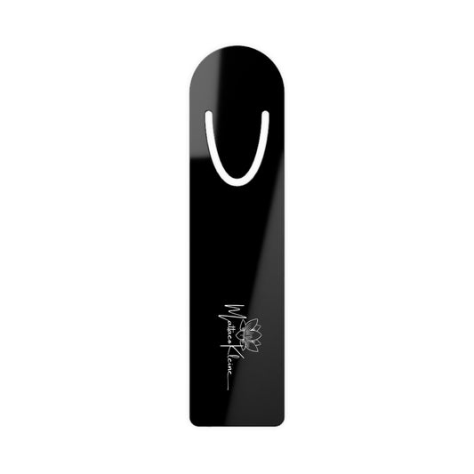 Elegant Lotus Black Bookmark